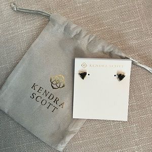 Black Kendra Scott Triangle Earring Studs